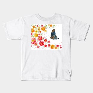 flower and butterfly Kids T-Shirt